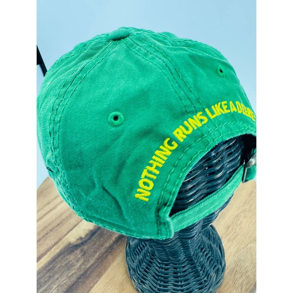 John Deere Hat‎ Baseball Cap Mens Green Embroidered Logo Combine Farm Tractor